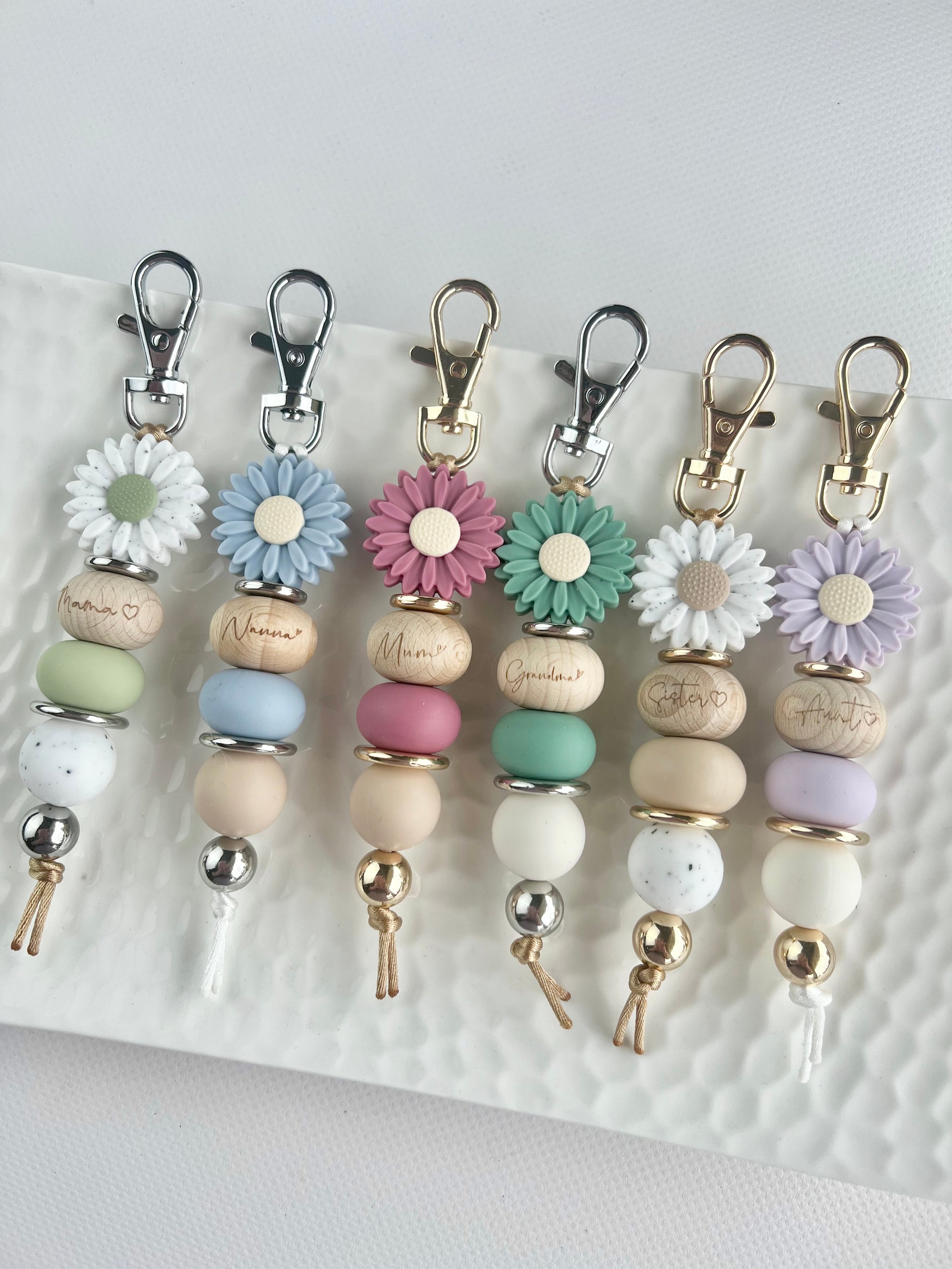 Silicone bead keyrings discount